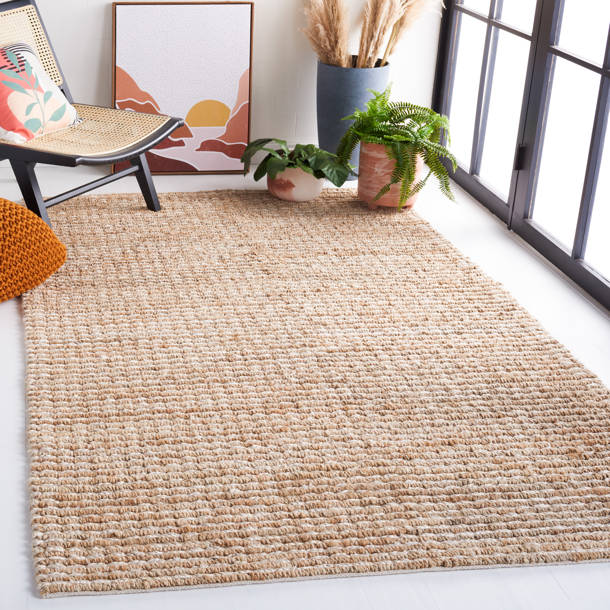 Gracie Oaks Jamesyn Handmade Flatweave Jute/Sisal Natural/Ivory Rug